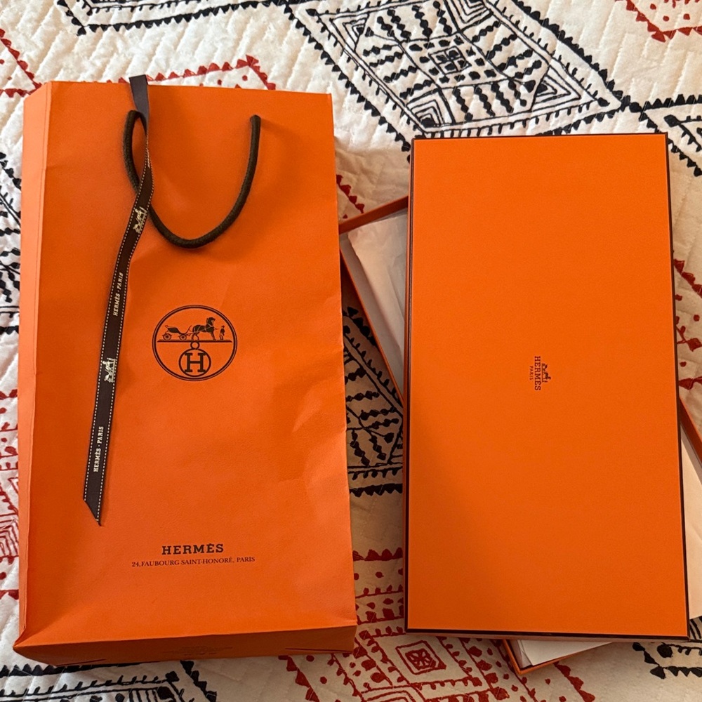 Hermes Orange Gift Bag and Box Set